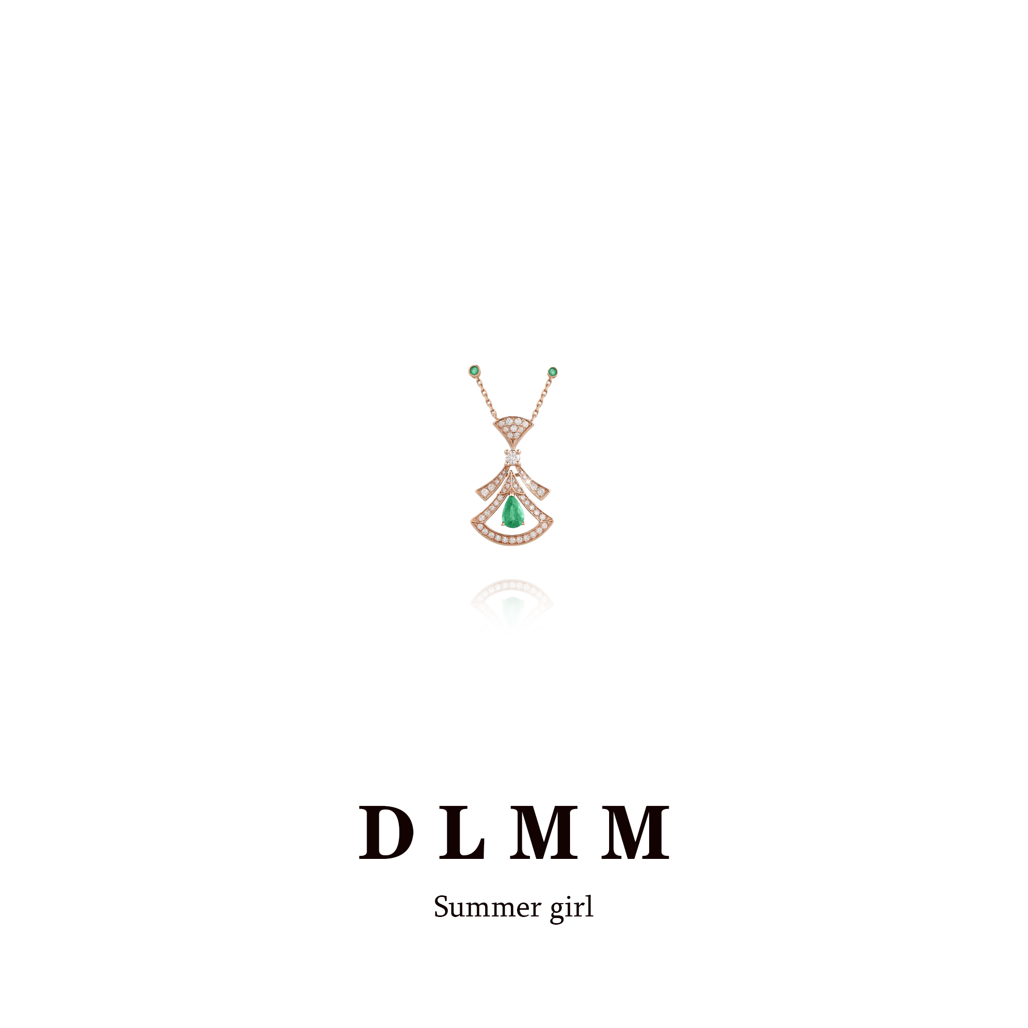 铜合金项链 饰品项链水滴大裙子设计师款精致吊坠项链 XL-BV02010