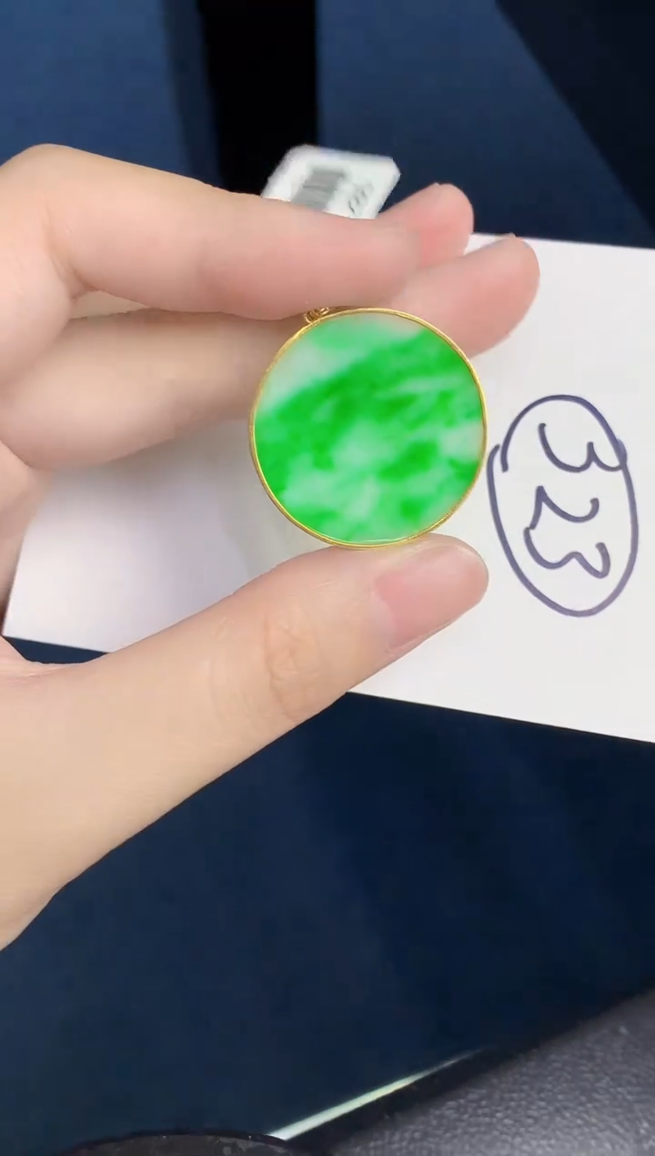 【闪购商品】翡翠颈饰18K金镶嵌000000000