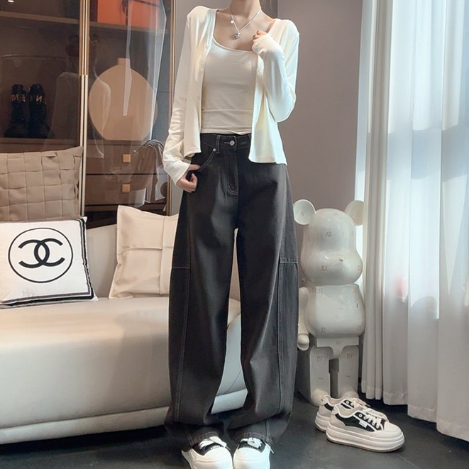 杨幂同款弯刀休闲裤女款爆款2025早秋新款显瘦宽松百搭弯刀裤子