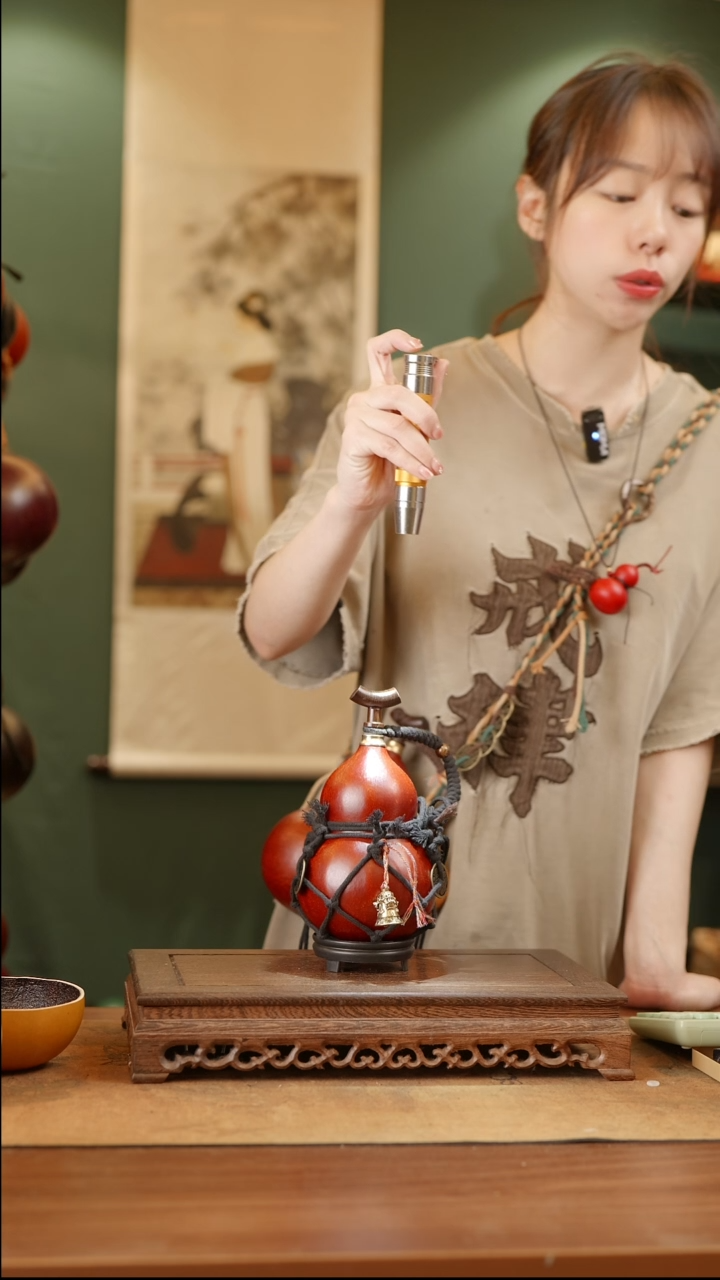 46号精品天然大漆酒葫芦一物一拍~