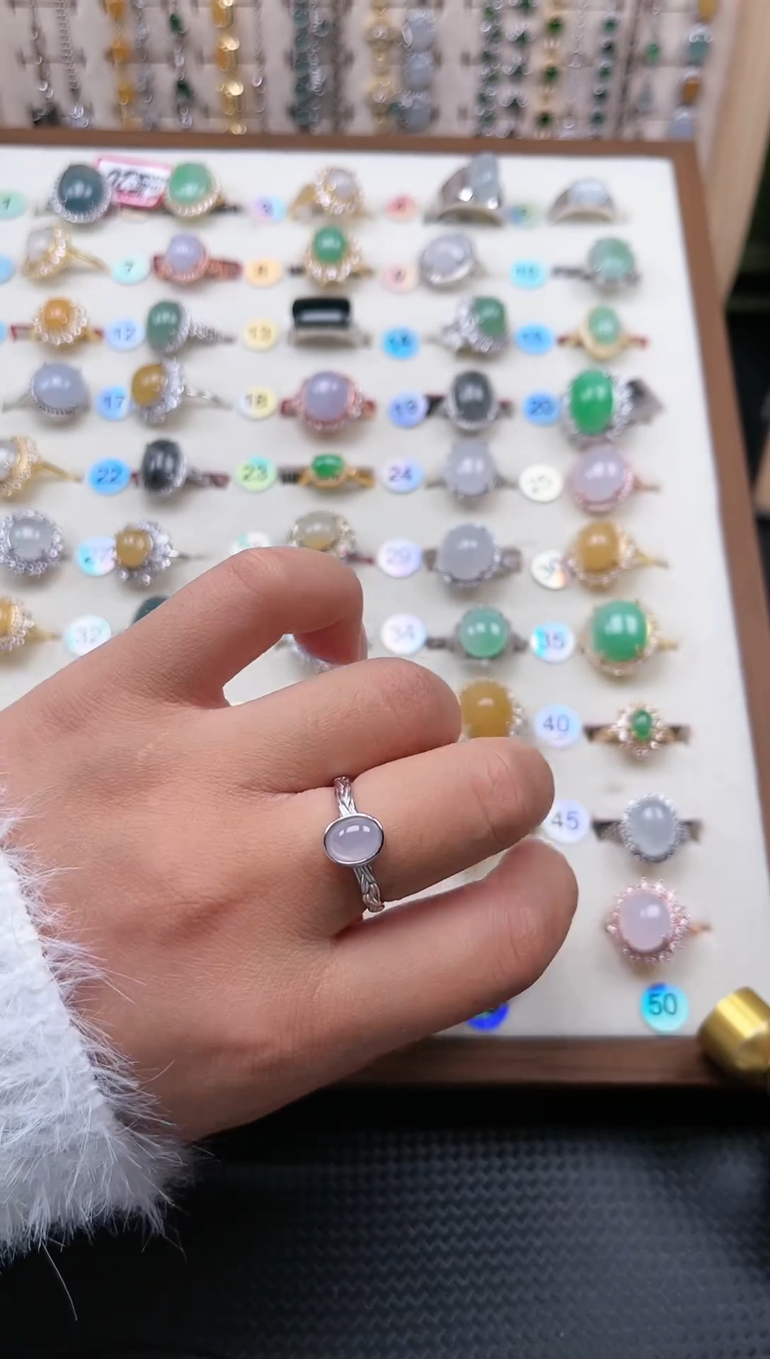 【闪购商品】翡翠戒指银S925镶嵌天然A货翡翠戒指