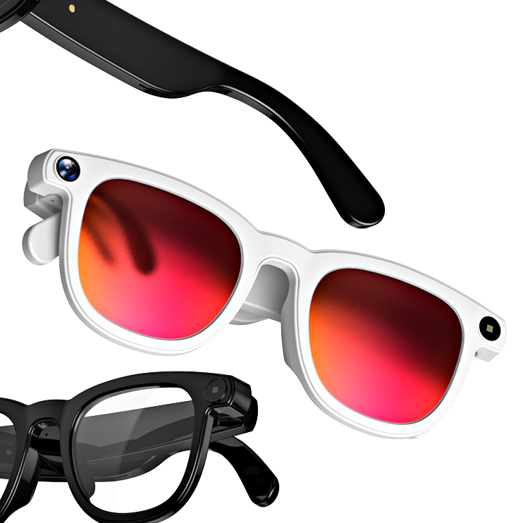 智能AI眼镜拍摄眼镜拍照眼镜识图录音实时翻译通话音乐AI蓝牙眼镜