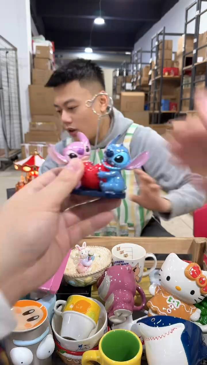 瓷片史迪仔安琪名片夹