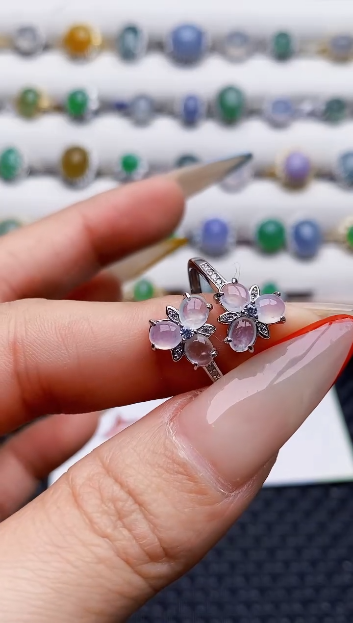 银S925镶嵌戒指翡翠5950