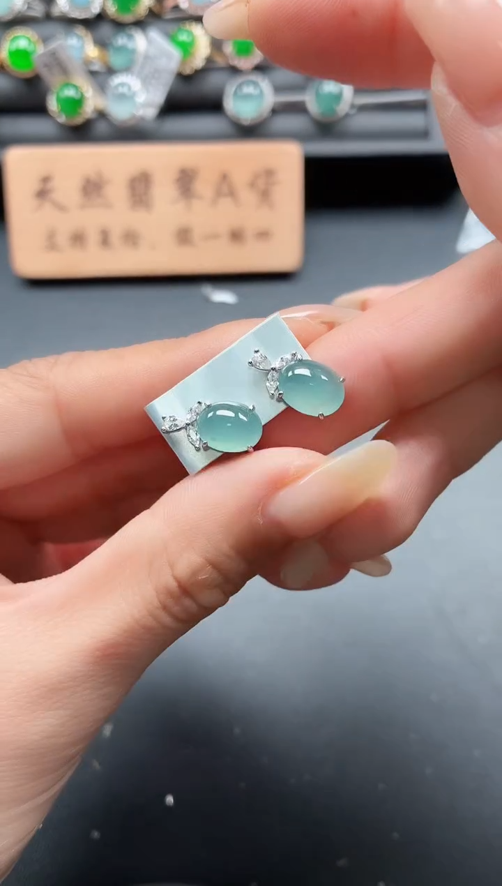 银S925镶嵌戒指翡翠11