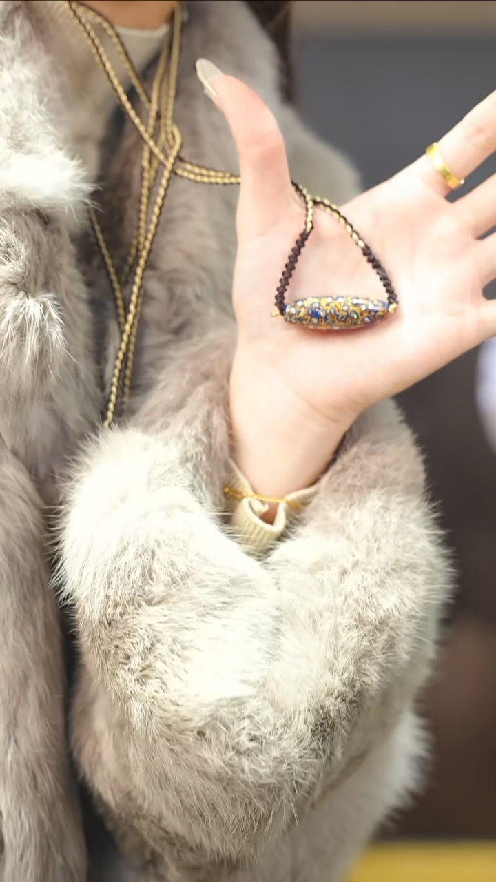 【闪购商品】蓝金天珠小脖挂（4.0）