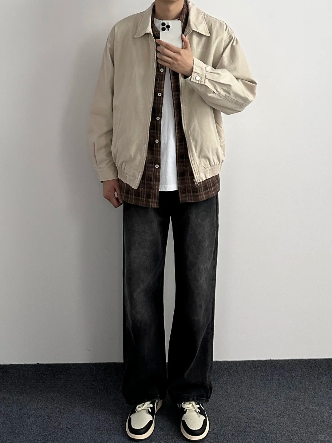 【加绒*默认微瑕】2025秋冬季复古加绒松紧直筒宽松阔腿牛仔裤男