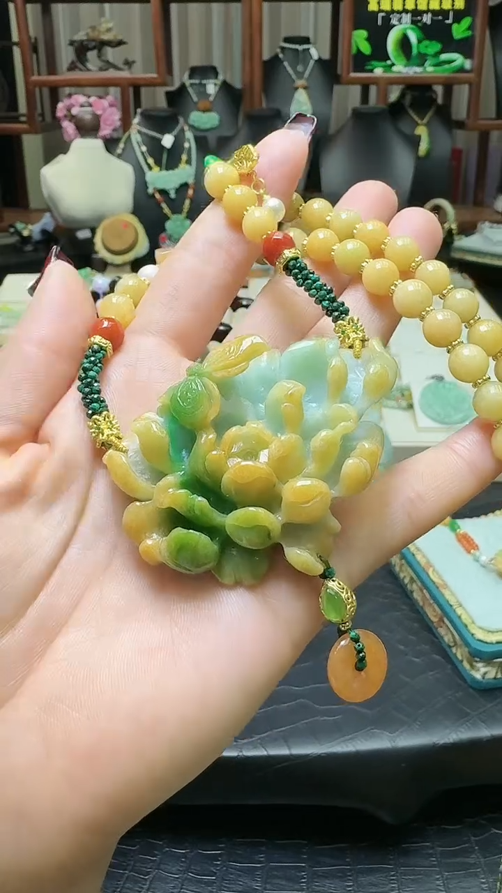 【闪购商品】翡翠颈饰未镶嵌翡翠毛衣链