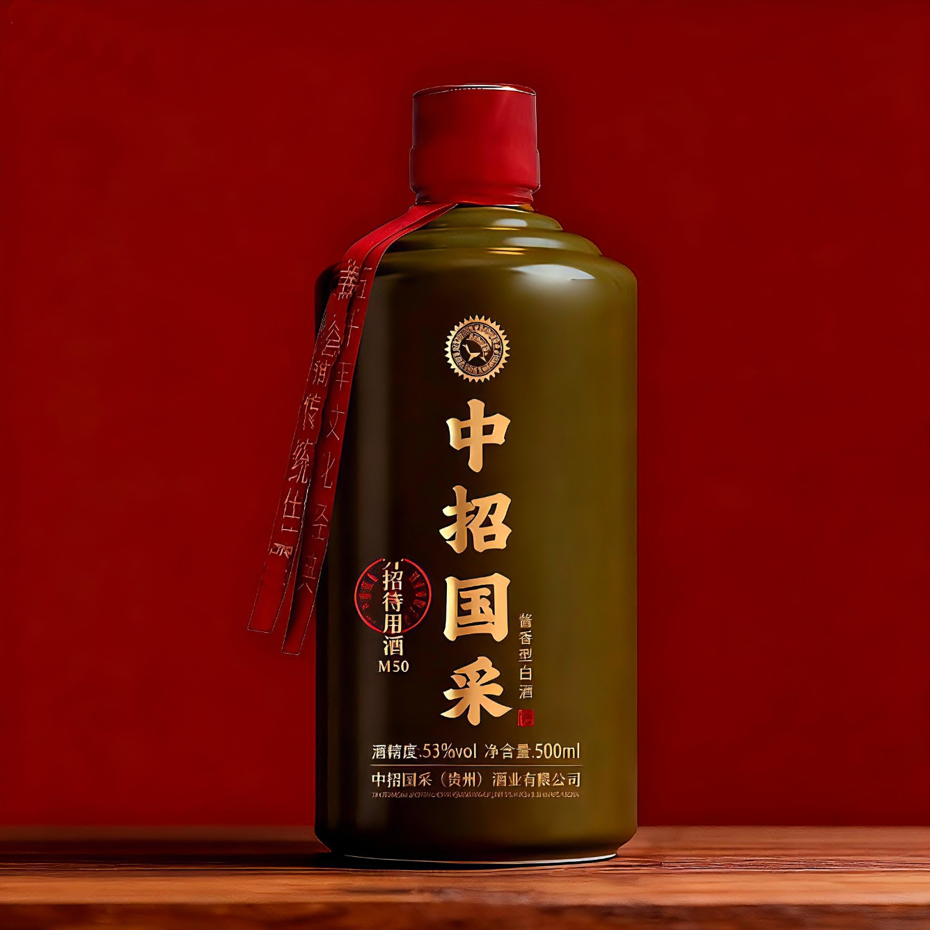 华监 中招国采酒 酱香型白酒 53度 500ml*6瓶 H.