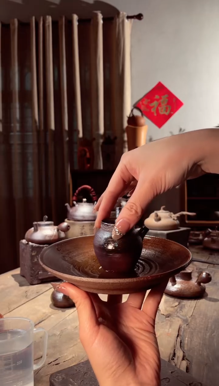 【闪购商品】壶80CC 柴烧纯手工小急须泡茶壶