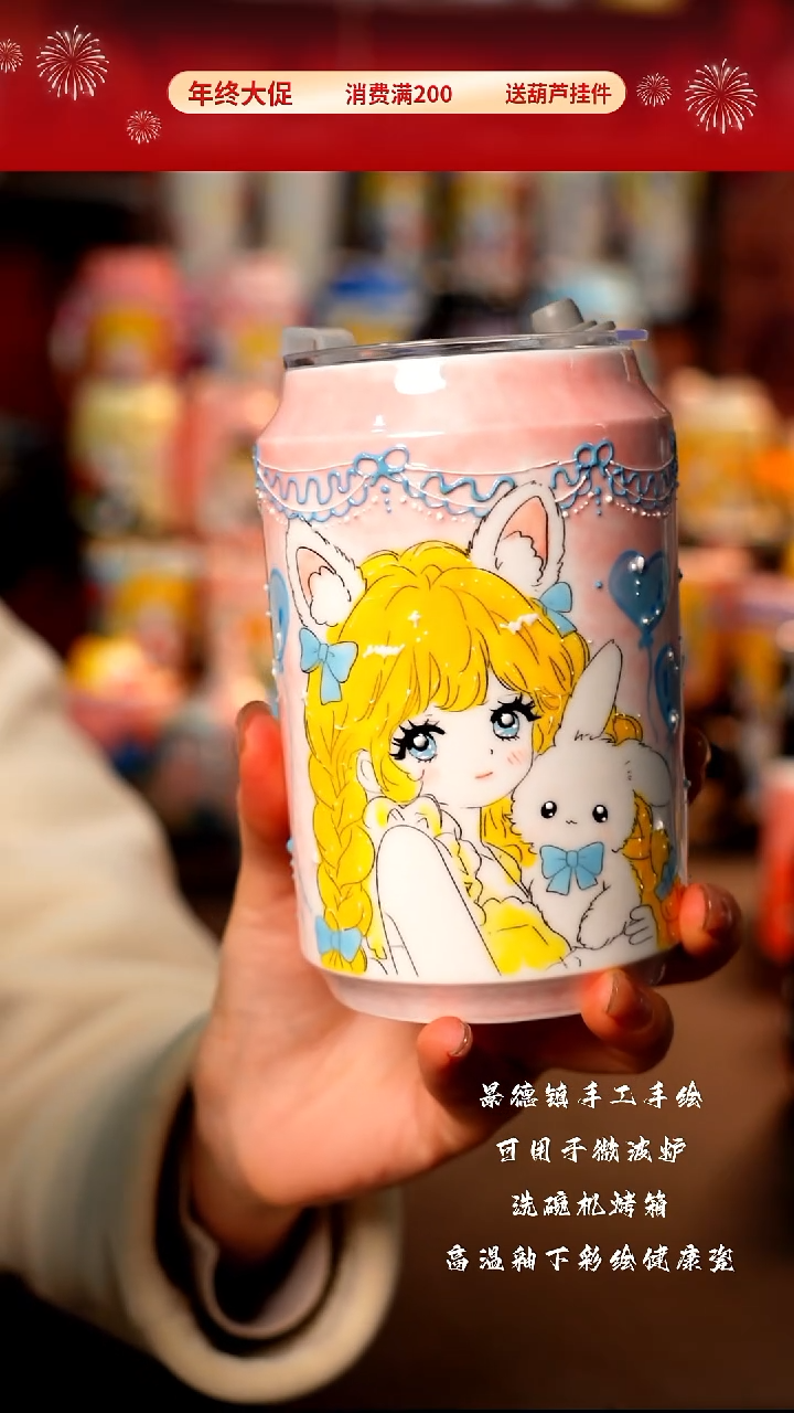 景德镇陶瓷手工手绘杯杯