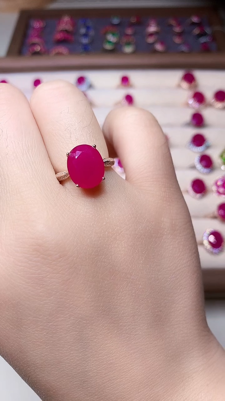 【闪购商品】红宝石戒指银S925镶嵌000