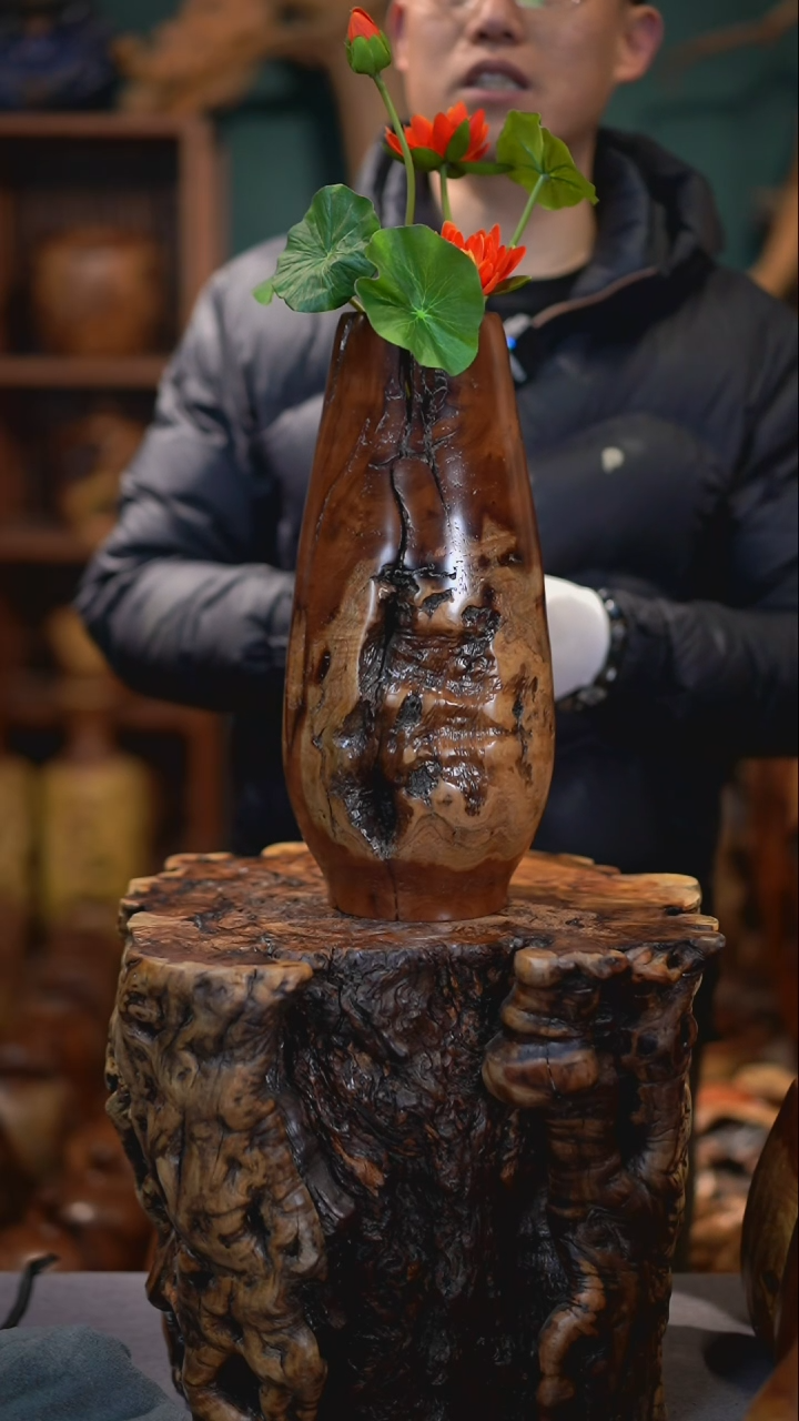 【闪购商品】枣木雷击枣木水滴瓶