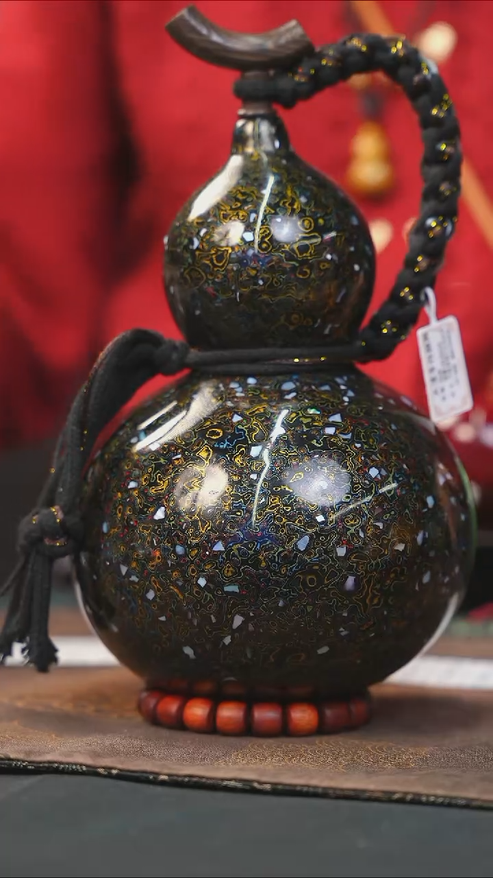 【闪购商品】WJ254漆艺酒葫芦不包手串及旋转底座