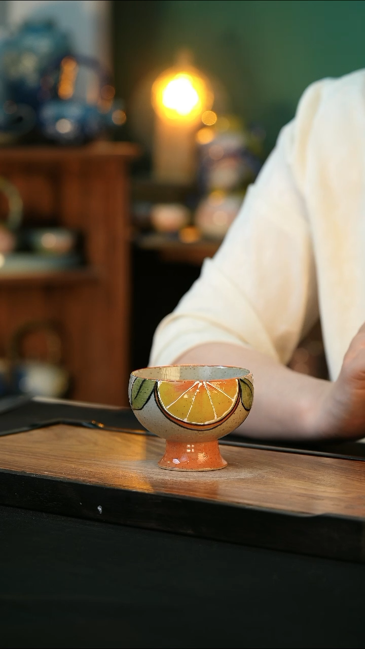 杯手绘心瓷陶瓷浮力