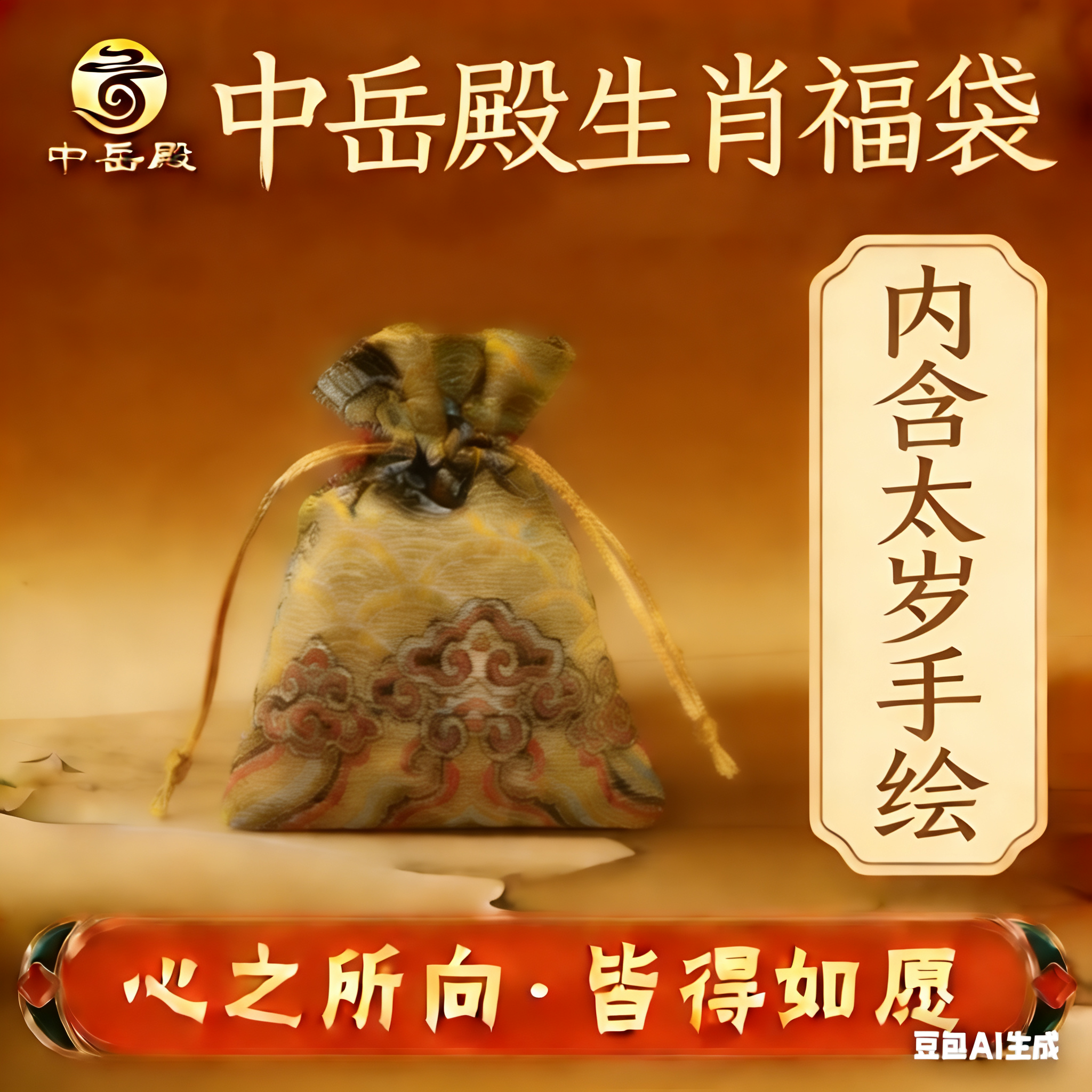 4号 牛 中岳殿生肖锦囊