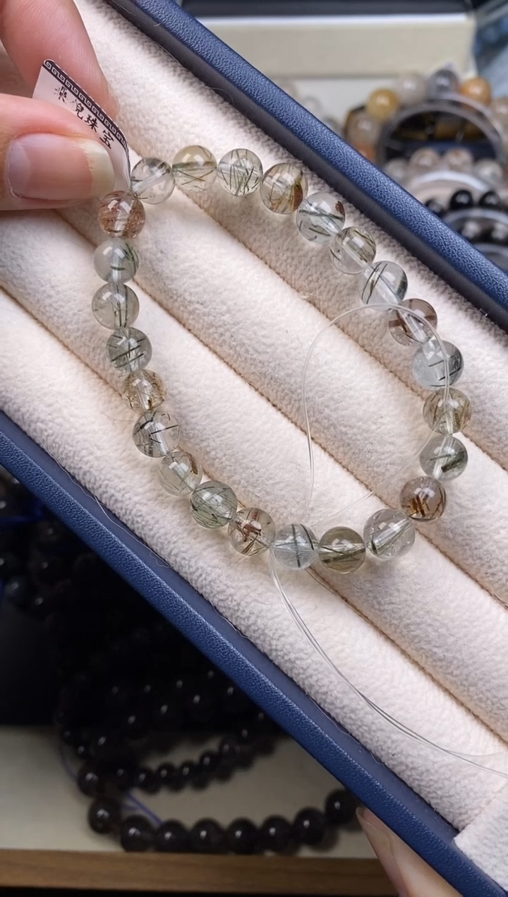 未镶嵌手串水晶彩发晶