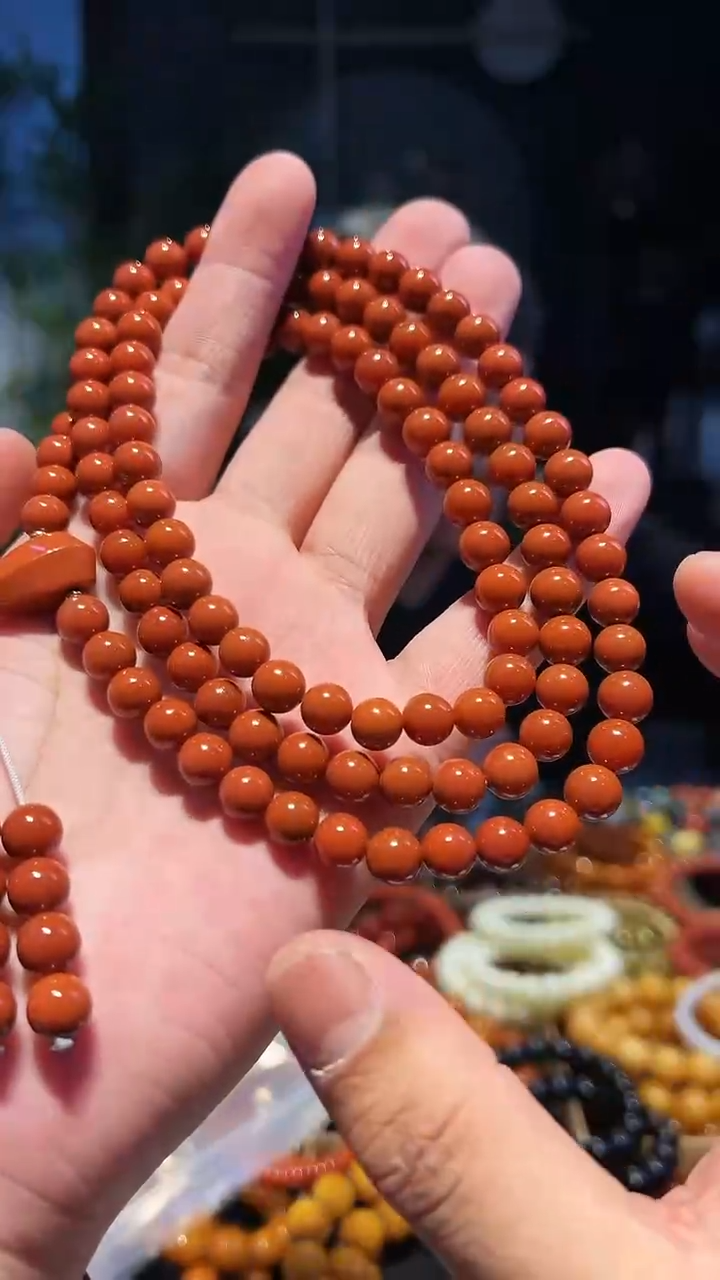 【闪购商品】南红玛瑙手串未镶嵌8+朱红108