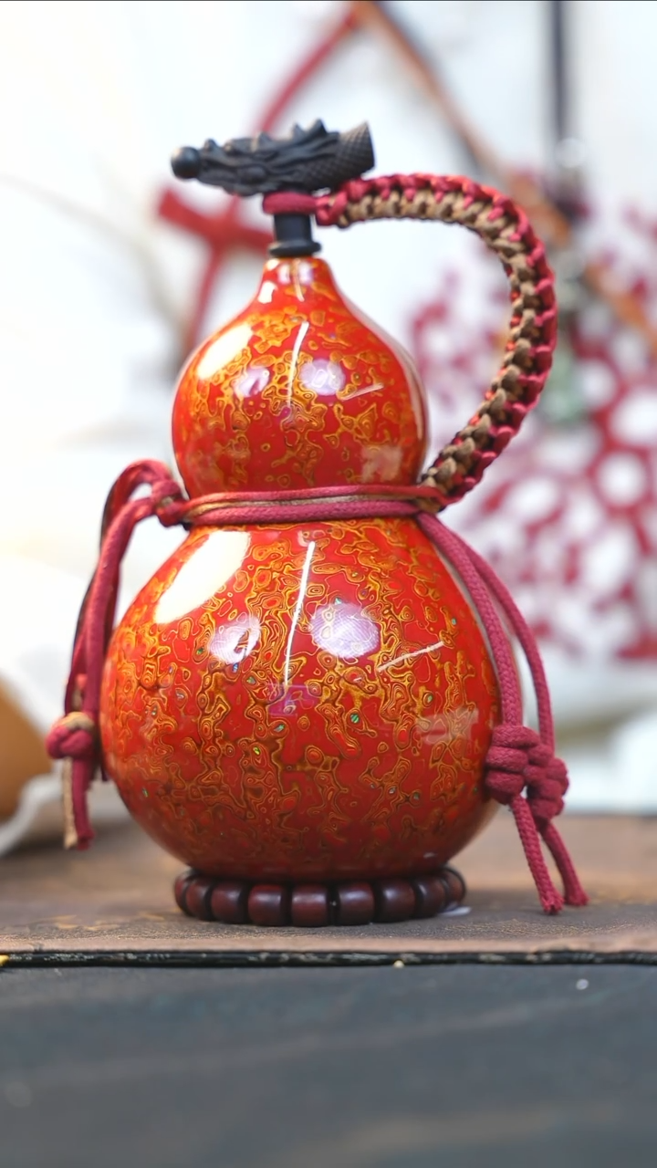 【闪购商品】RT162漆艺酒葫芦不包手串及旋转底座