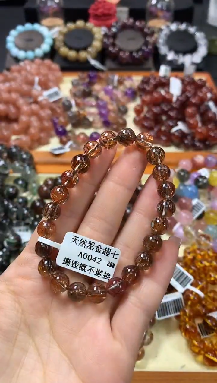 未镶嵌手链水晶8*