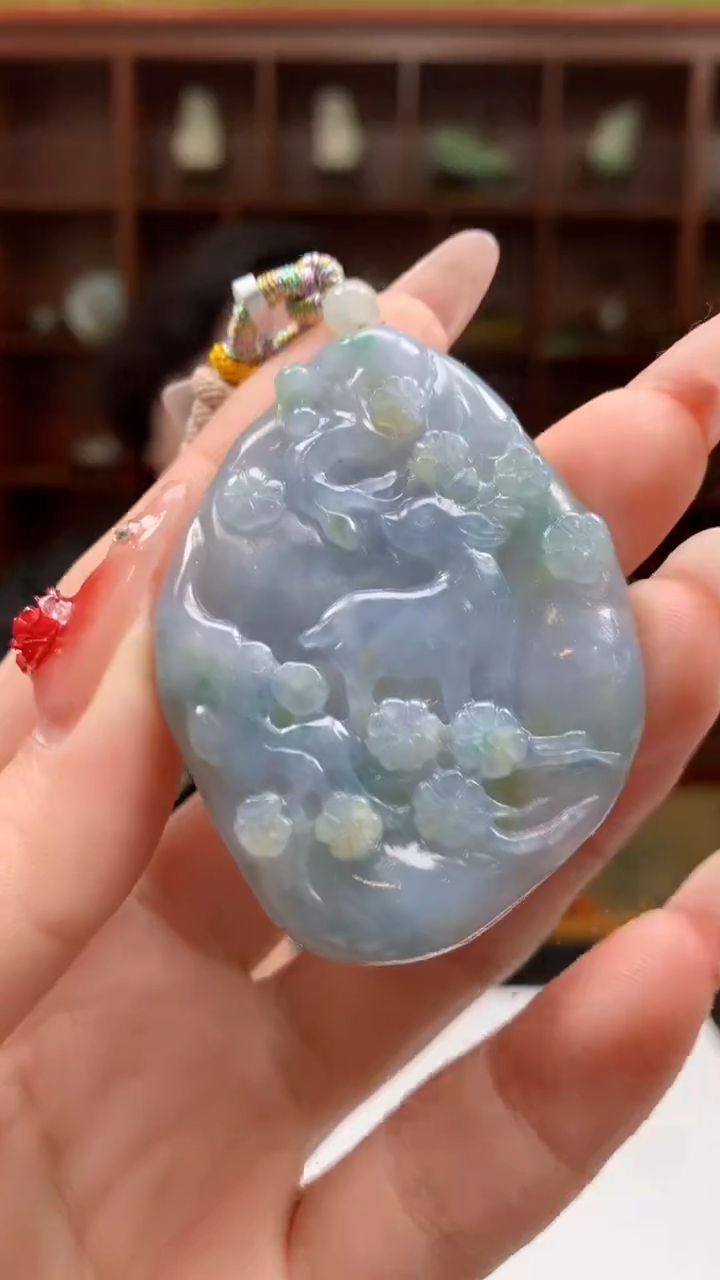 【闪购商品】定制翡翠未镶嵌1049ry-毛货挂件33