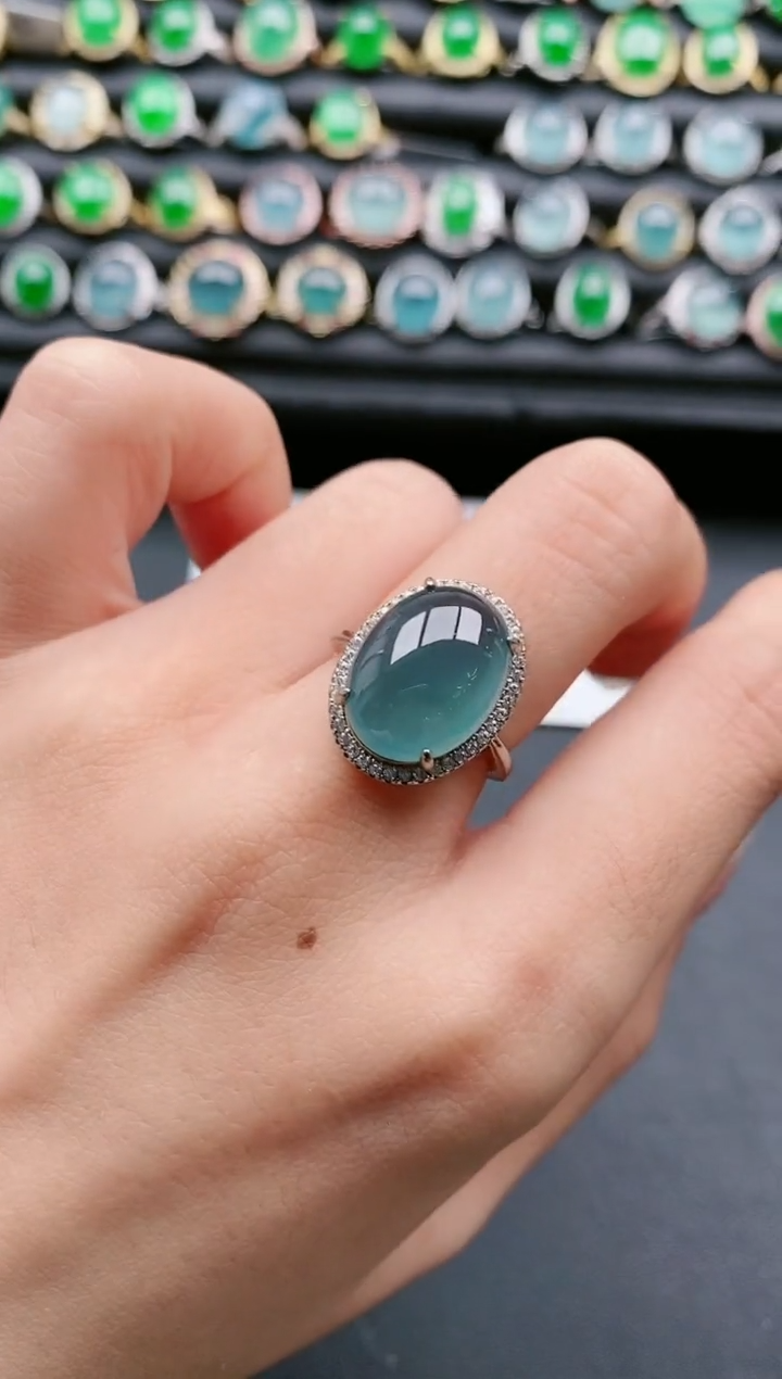 【闪购商品】翡翠戒指银S925镶嵌11111111