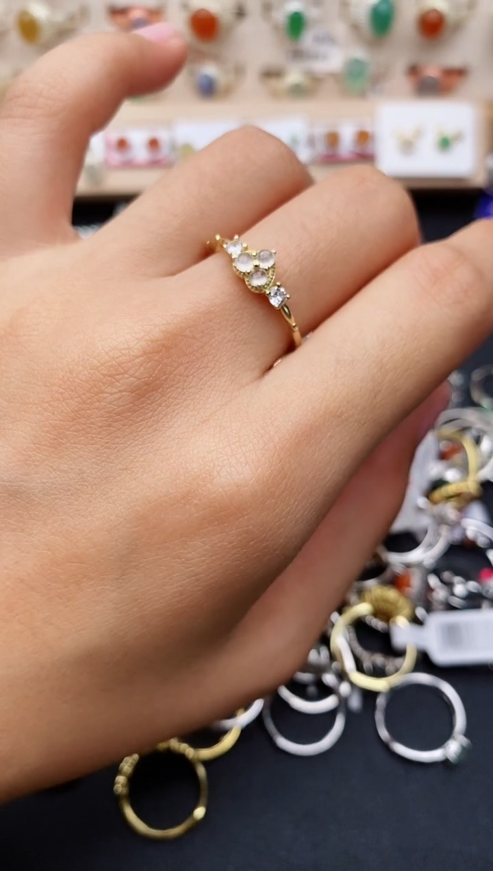 【闪购商品】翡翠戒指银S925镶嵌缅甸翡翠