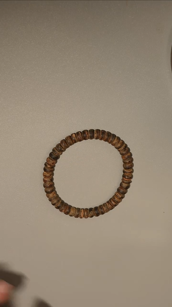 沉香手串达拉干帝王香算盘珠0.6单圈沉水手串5克