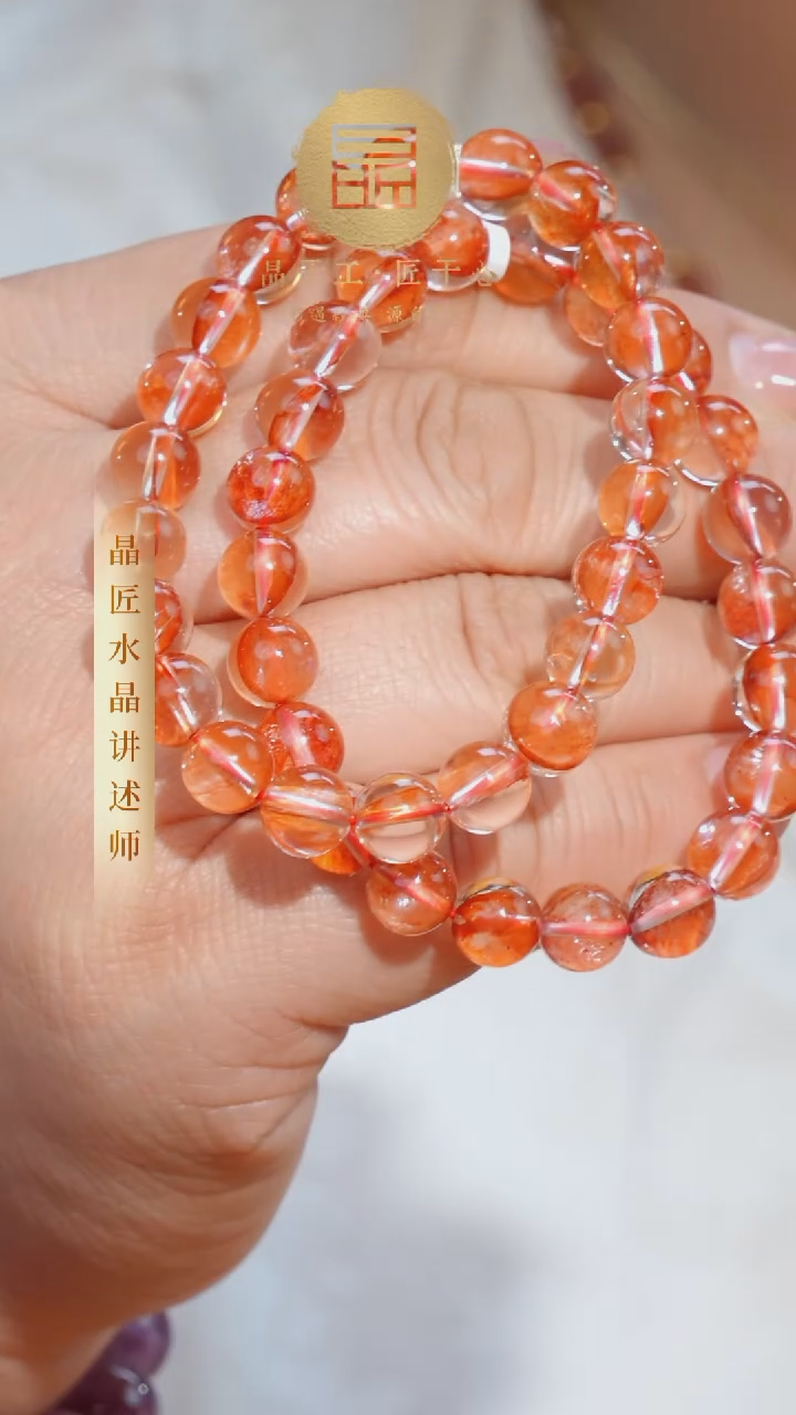 【闪购商品】水晶手串未镶嵌红胶花手串8m+多样发一 X27152