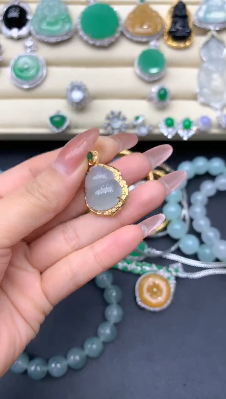 【闪购商品】翡翠颈饰18K金镶嵌161-中国好珍宝