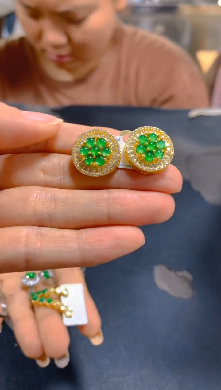 翡翠未镶嵌耳饰0583001517多样性发一