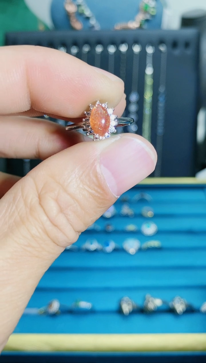 【闪购商品】水晶戒指银S925镶嵌23332