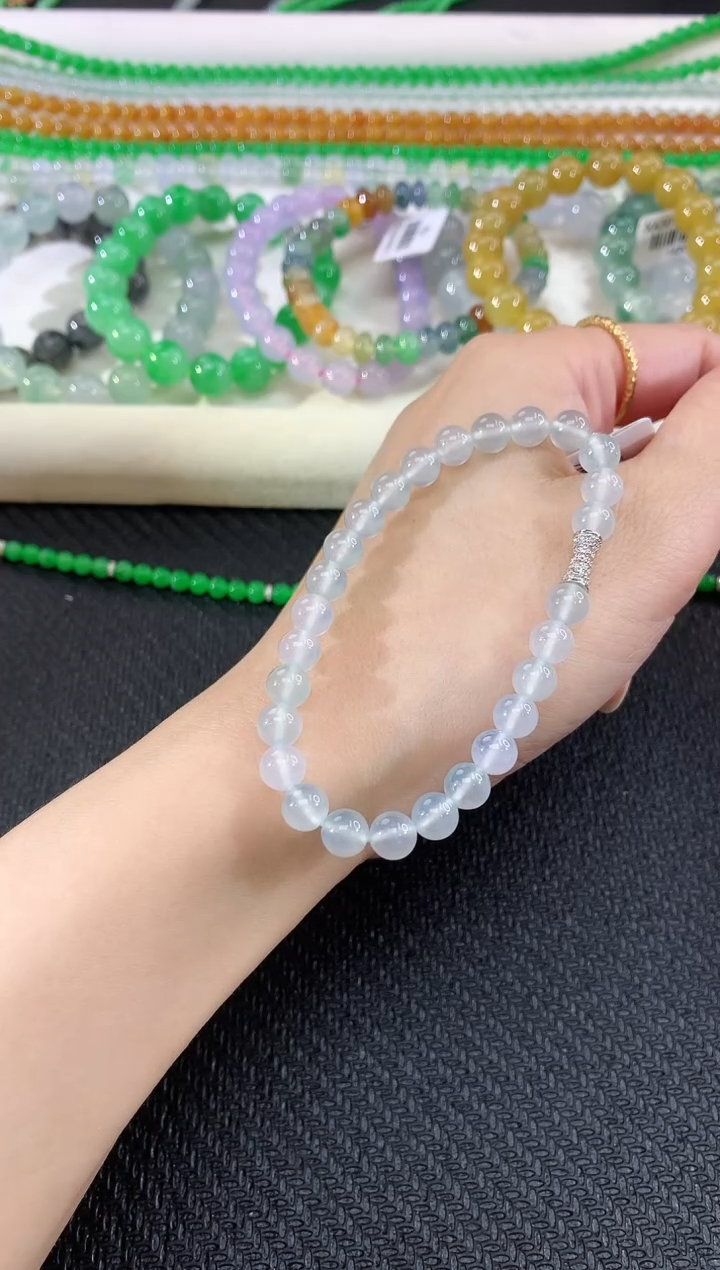 未镶嵌手串翡翠88|6980多样性发其一