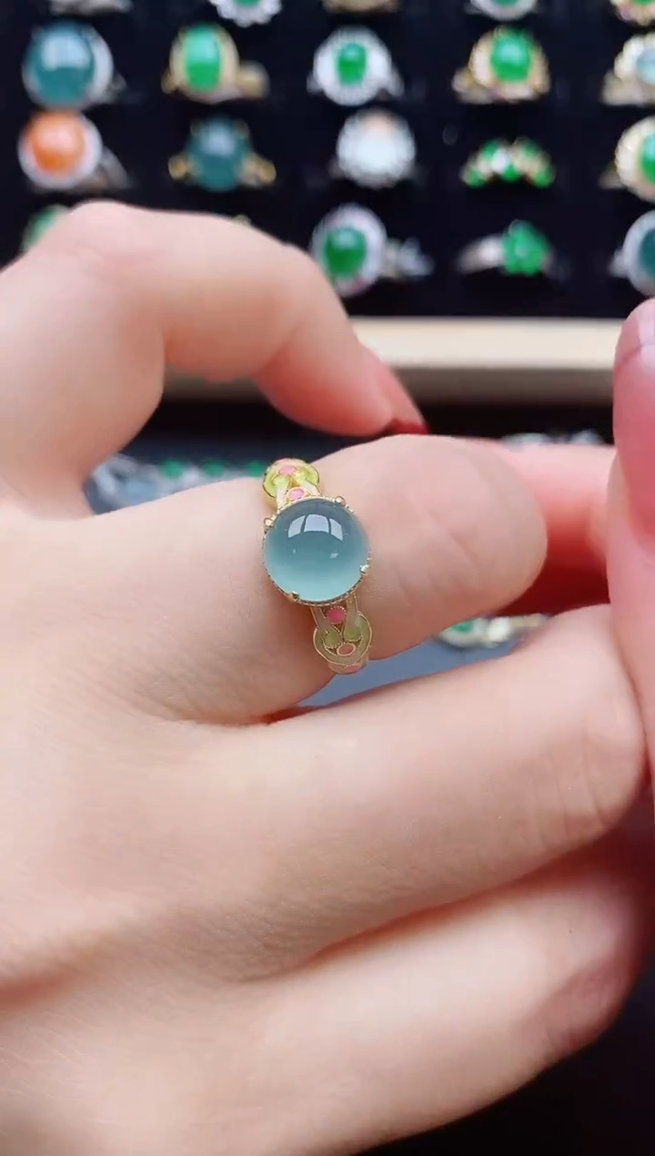 【闪购商品】翡翠戒指银S925镶嵌321321
