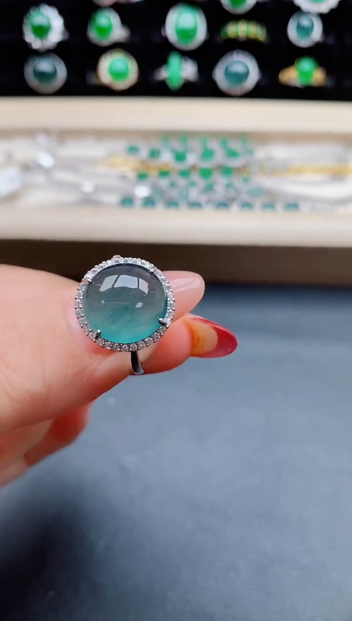 【闪购商品】翡翠戒指银S925镶嵌321312