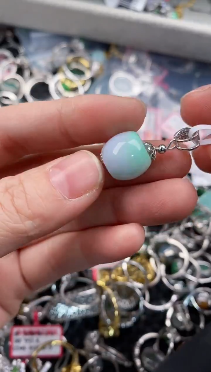 银S925镶嵌戒指翡翠12-12-12   7