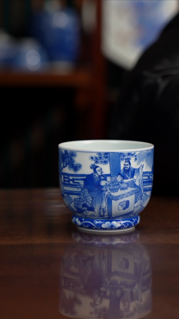 原九段画师沈燕鸿老师煮酒论英雄