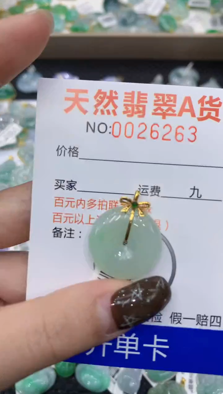 【闪购商品】翡翠颈饰18K金镶嵌1111111111