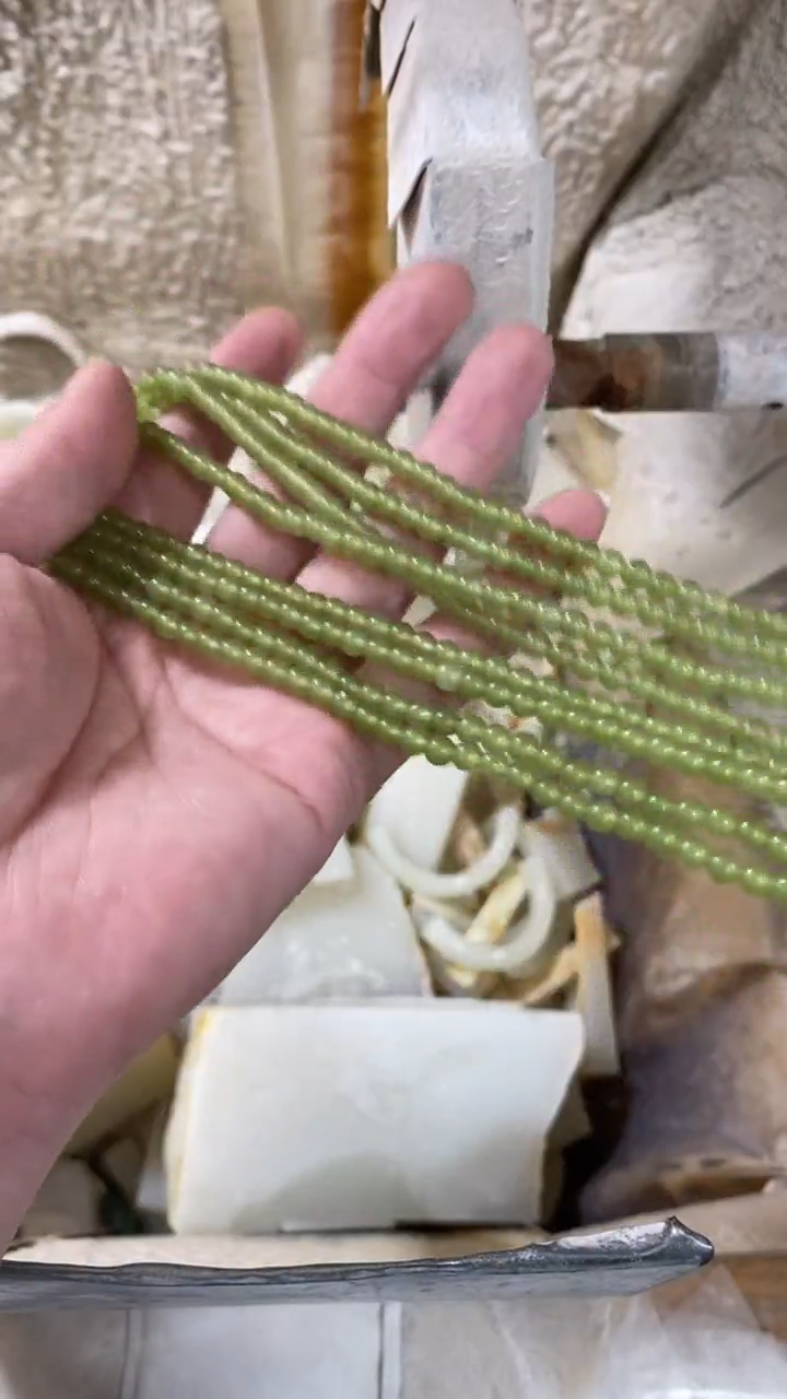 卡4MM青黄多圈串 发一条