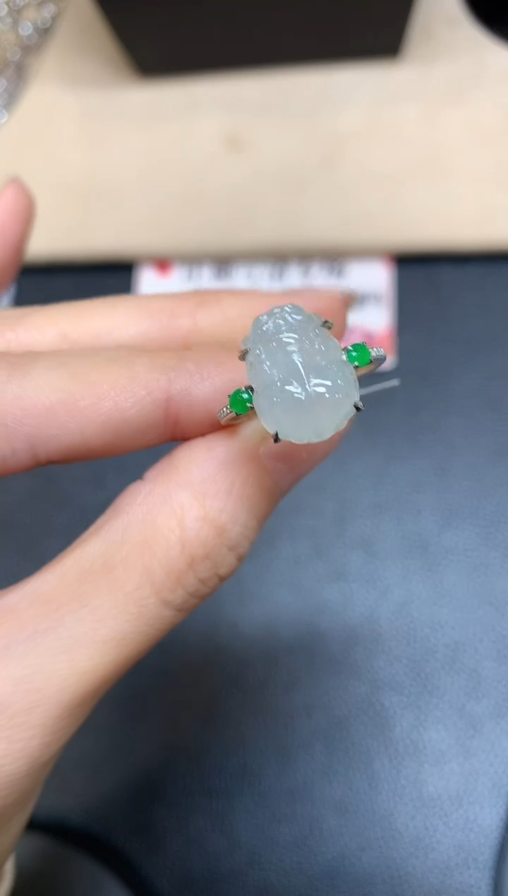 【闪购商品】翡翠戒指18K金镶嵌【无鉴赏期