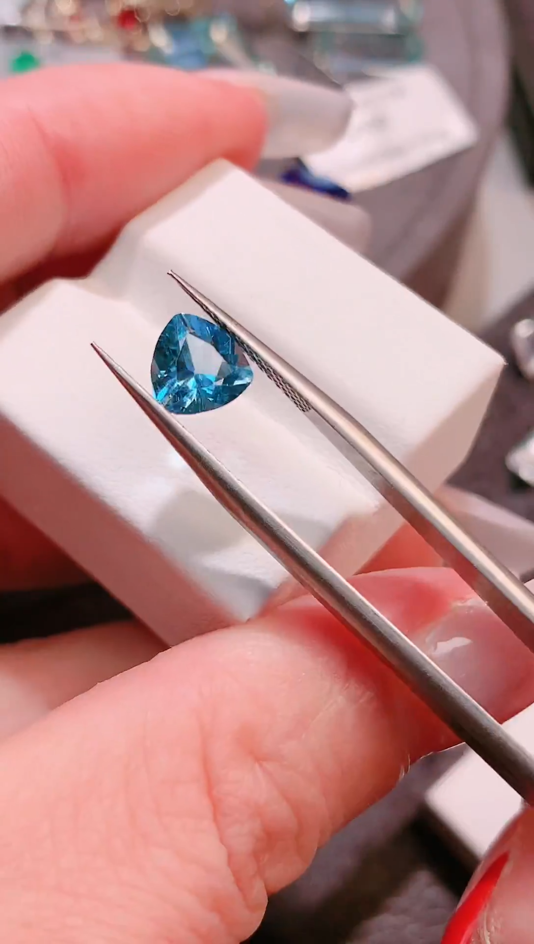 托帕石裸石天然伦敦蓝1.46ct