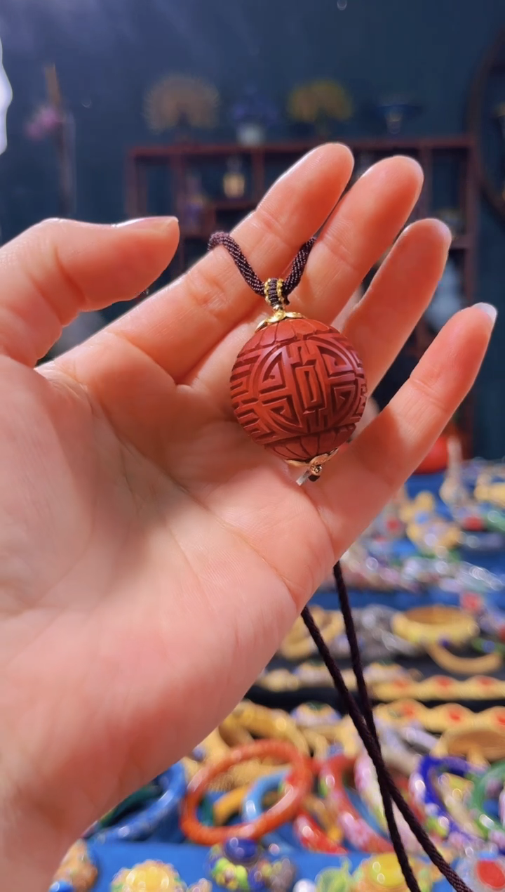 【闪购商品】非遗绝技 雕漆卡3.0财字珠