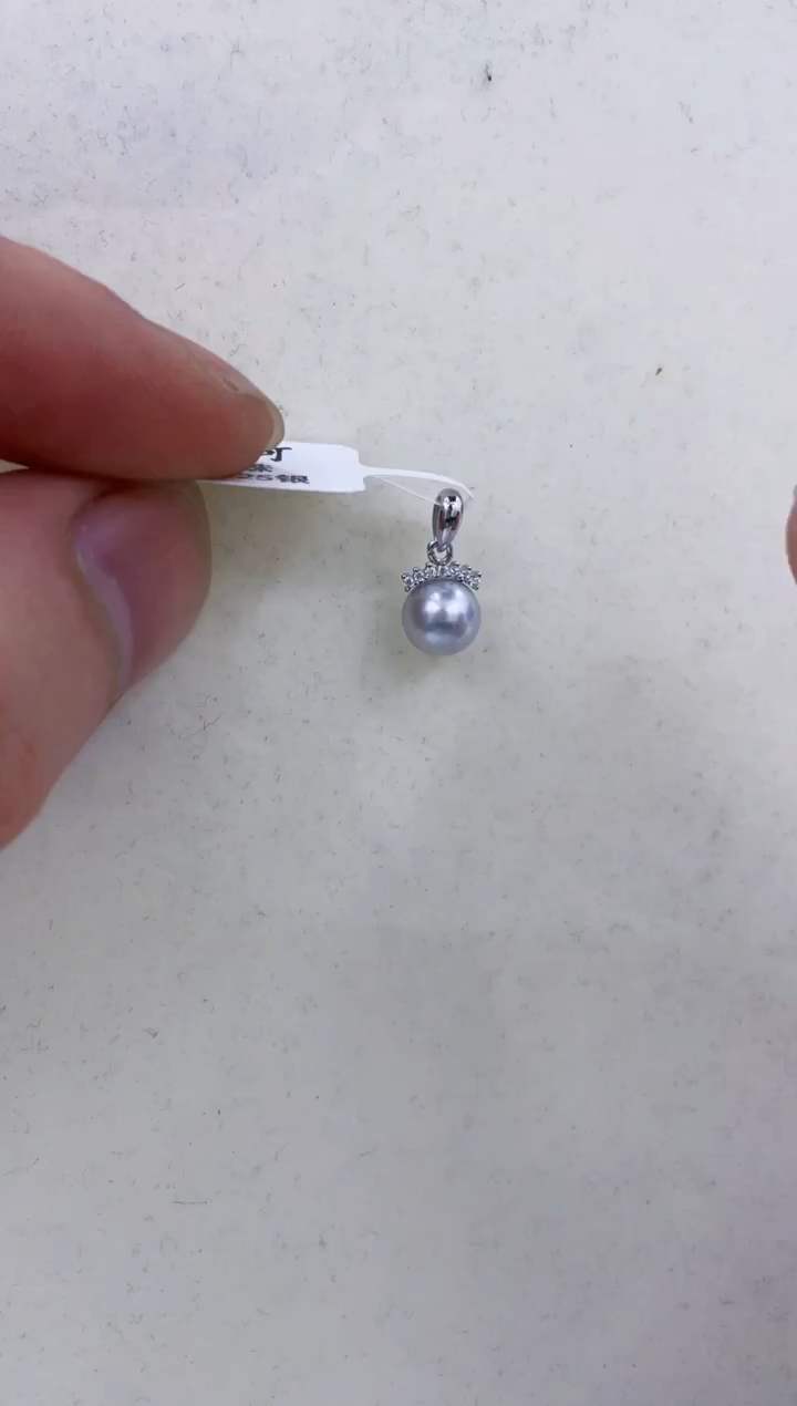 颈饰银S925镶嵌海水珍珠  