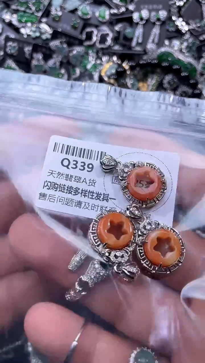 【闪购商品】翡翠颈饰未镶嵌Q339多样性发其一