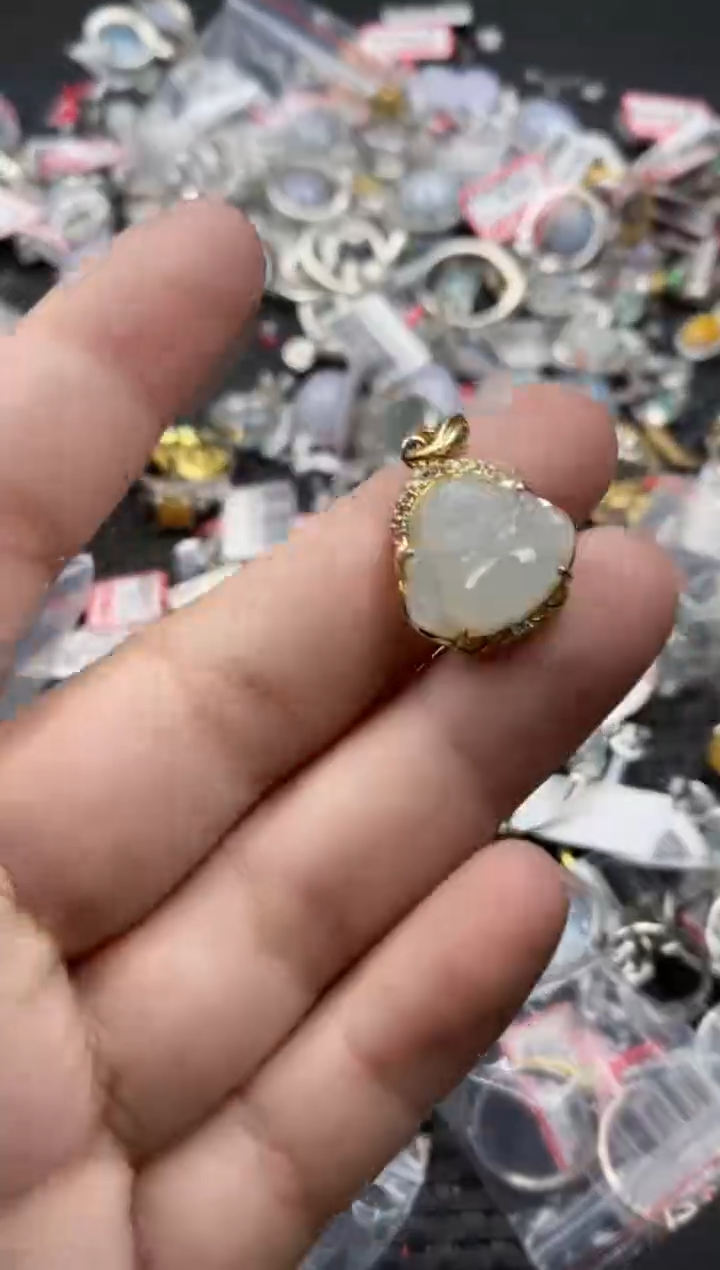 银S925镶嵌戒指翡翠999999   8