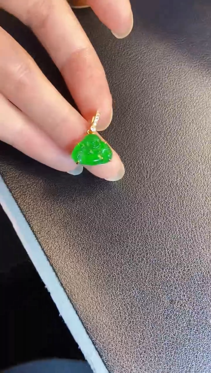 吊坠(不含链)银S925镶嵌翡翠1