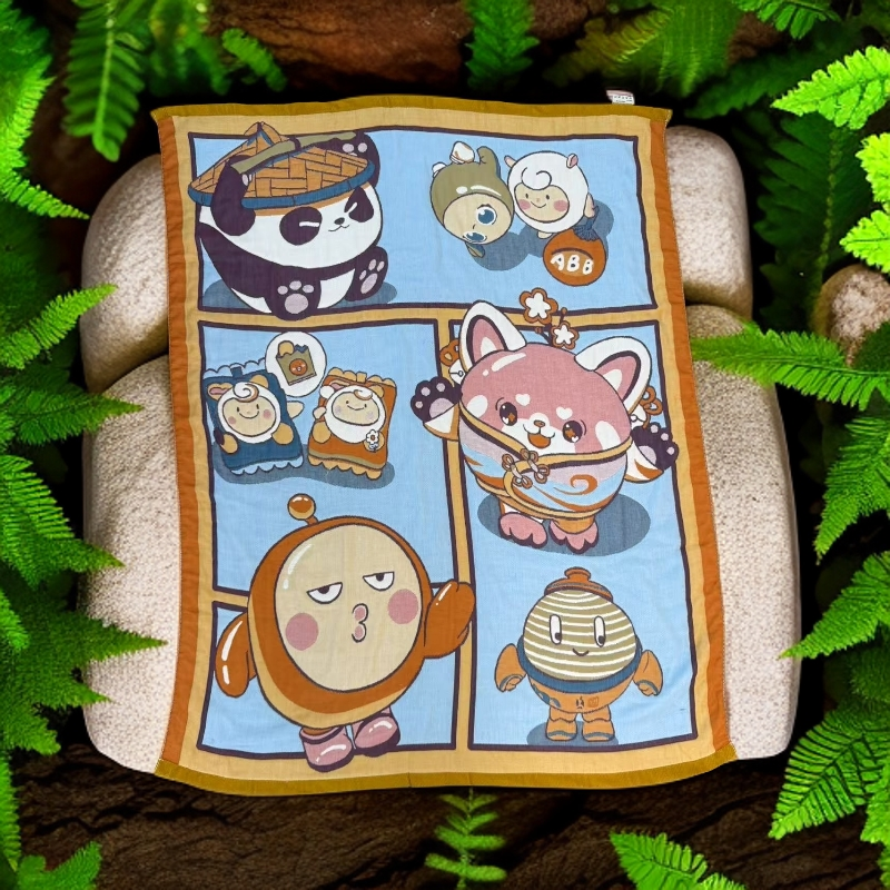 【蛋仔派对】120*150cm  A类全棉纱布泡芙被