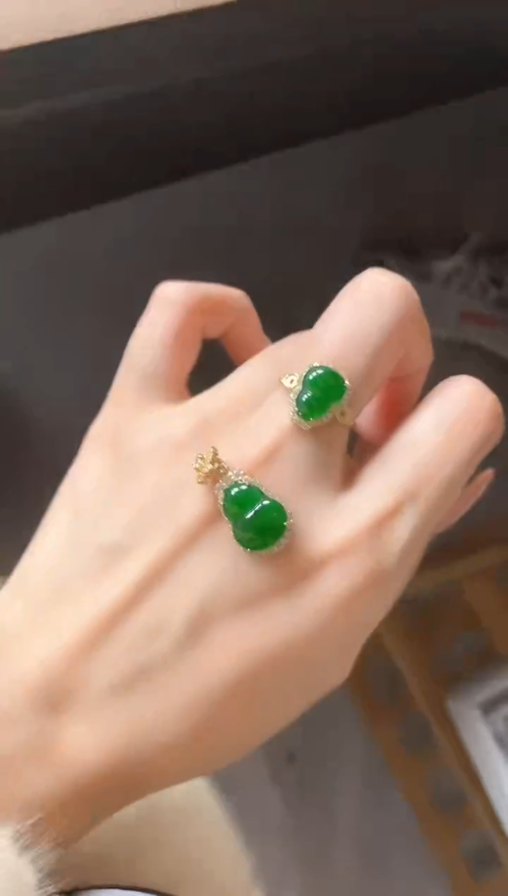 银S925镶嵌戒指翡翠51151