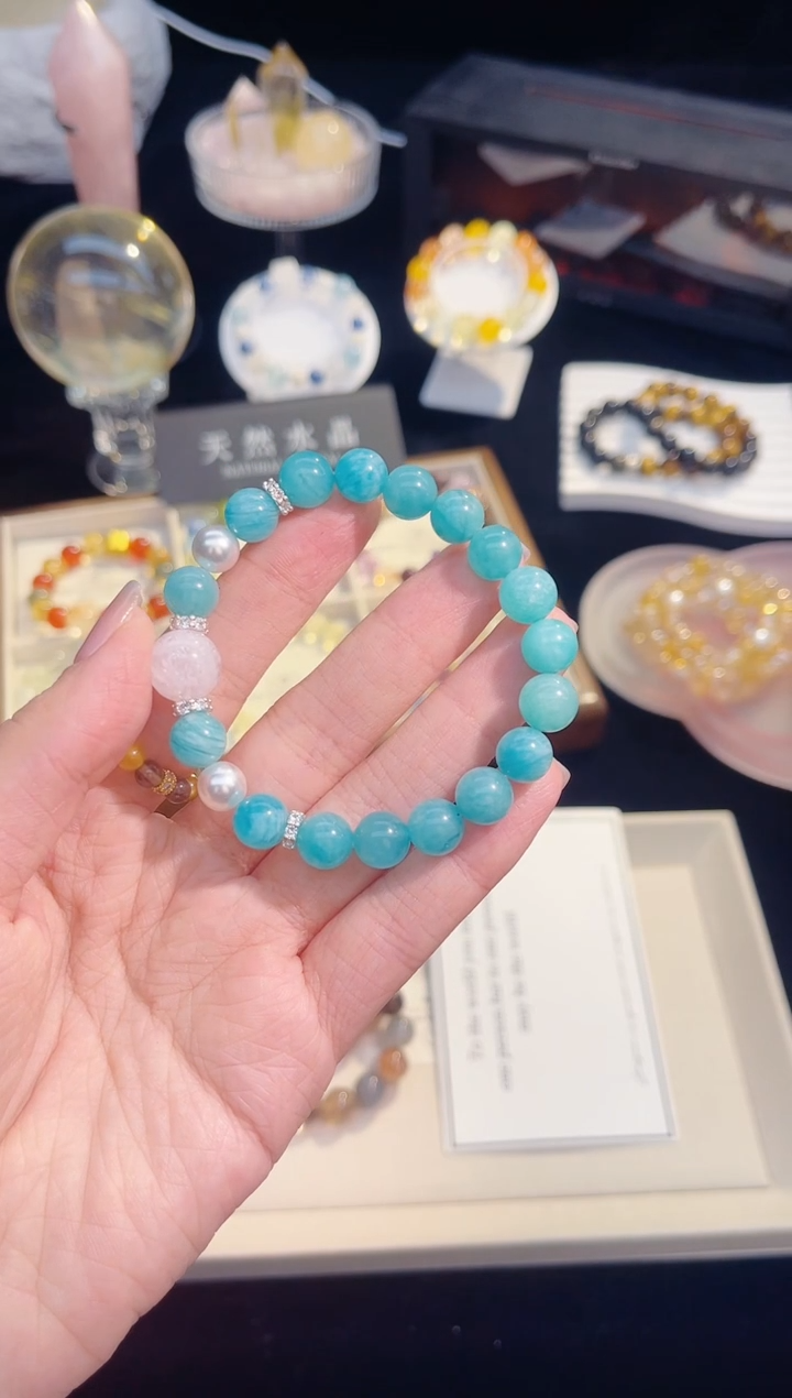 未镶嵌手串水晶单圈天河石