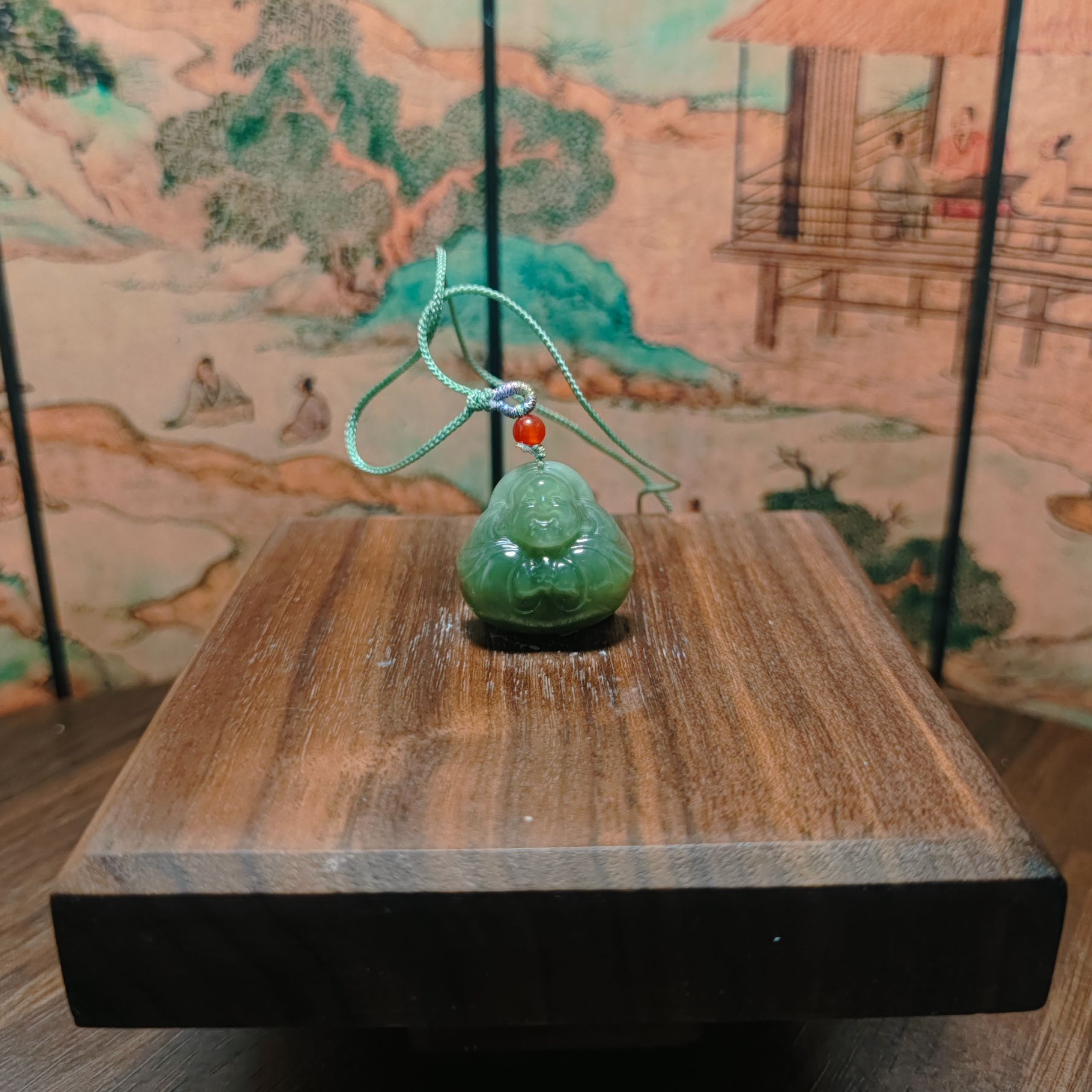 W和田玉抱抱佛吊坠5140